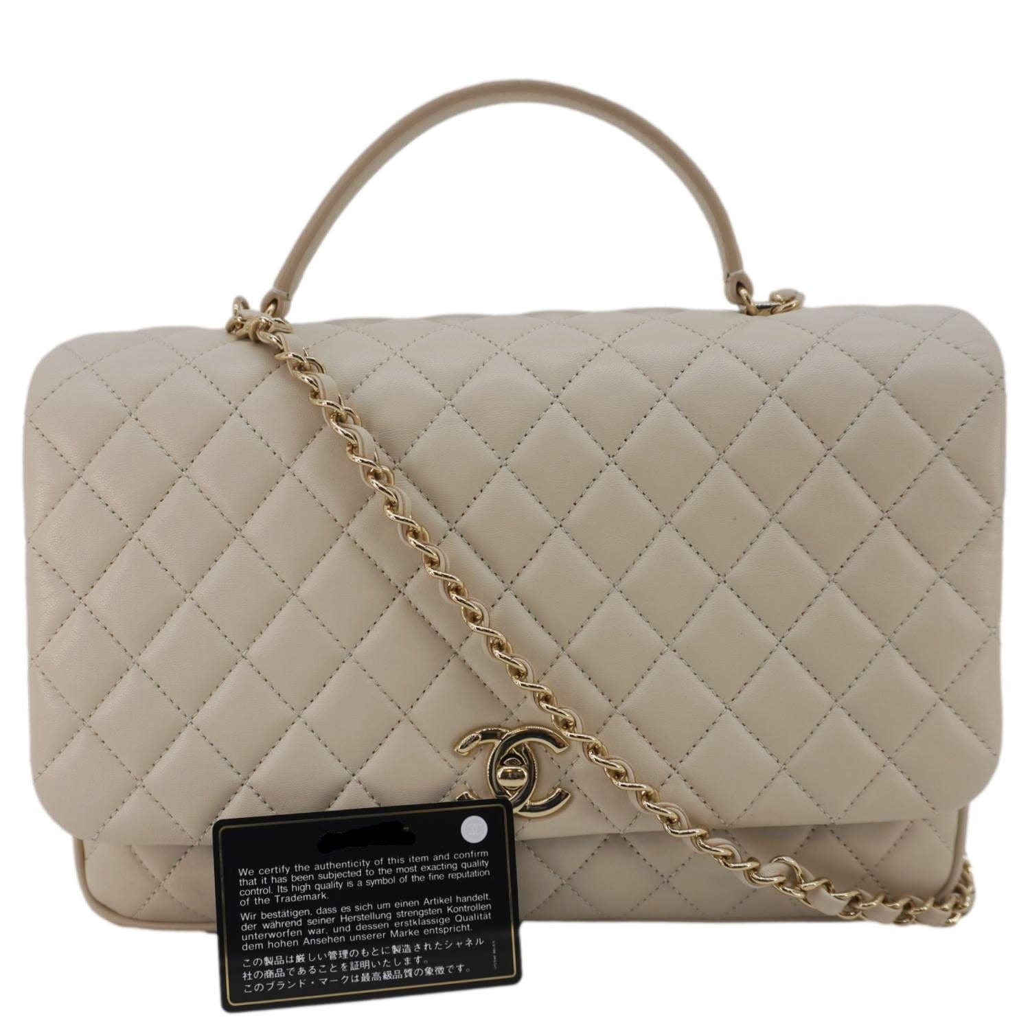 Chanel Citizen Chic Flap Quilted Leather White Travel Bag