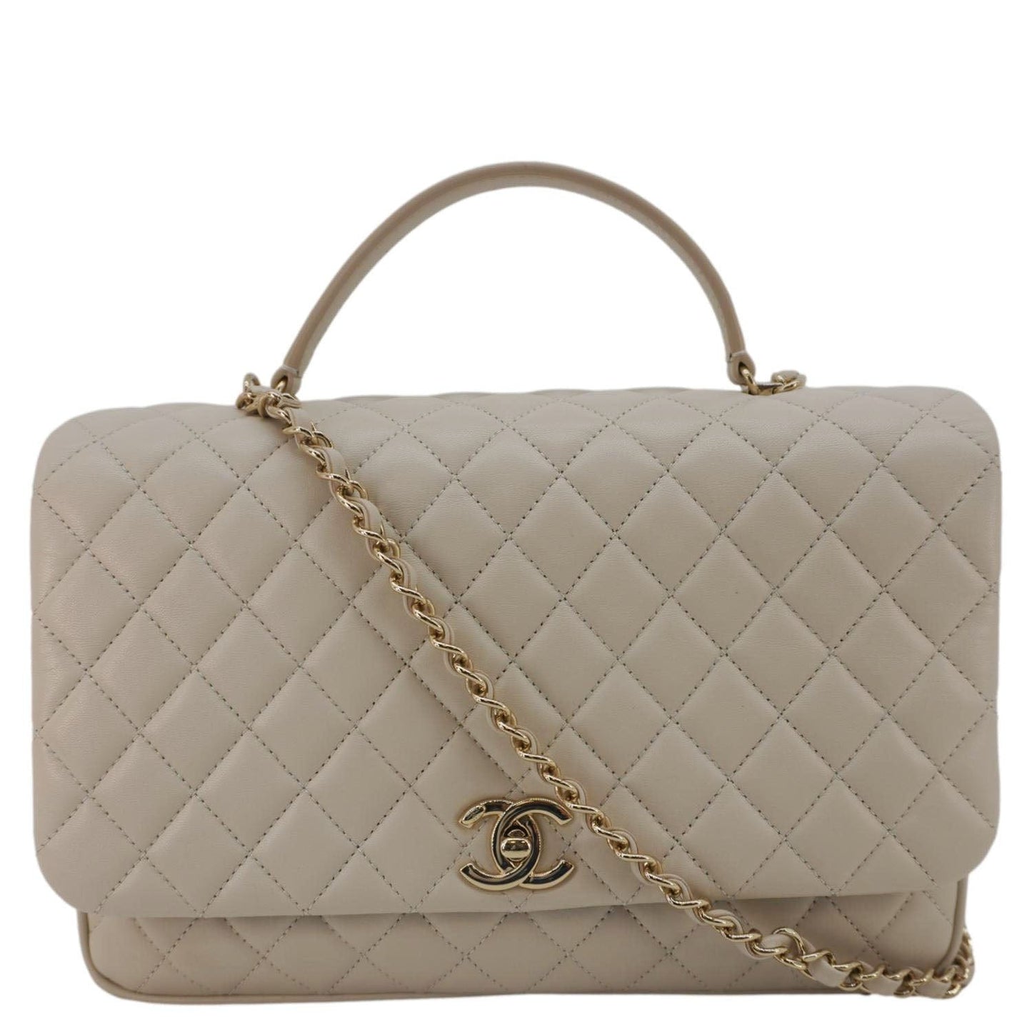 Chanel Citizen Chic Flap Quilted Leather White Travel Bag
