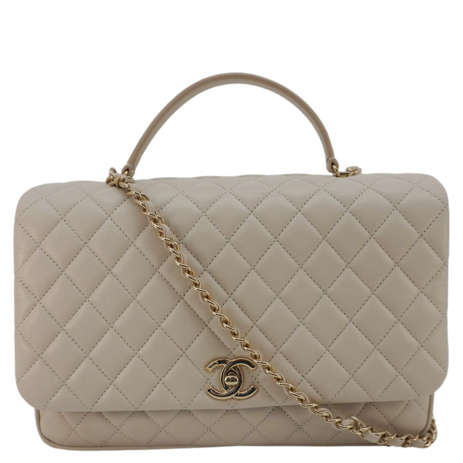 Chanel Citizen Chic Flap Quilted Leather White Travel Bag