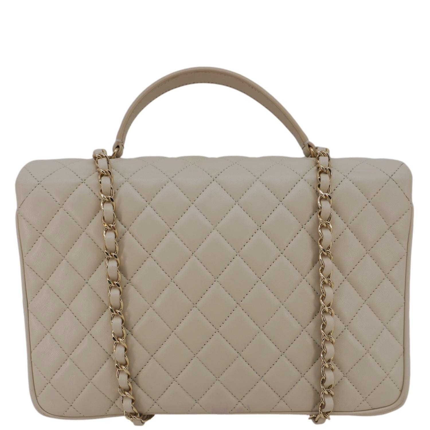 Chanel Citizen Chic Flap Quilted Leather White Travel Bag