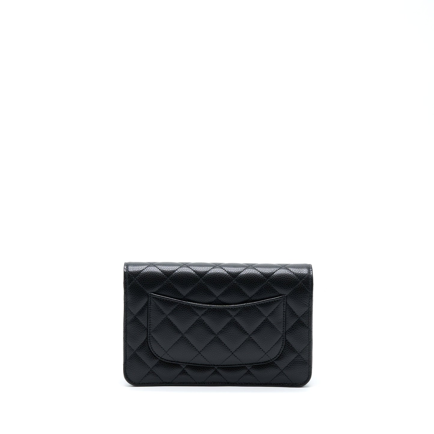 Chanel Classic On Caviar SHW Microchip Black Wallet Case Microchip 2