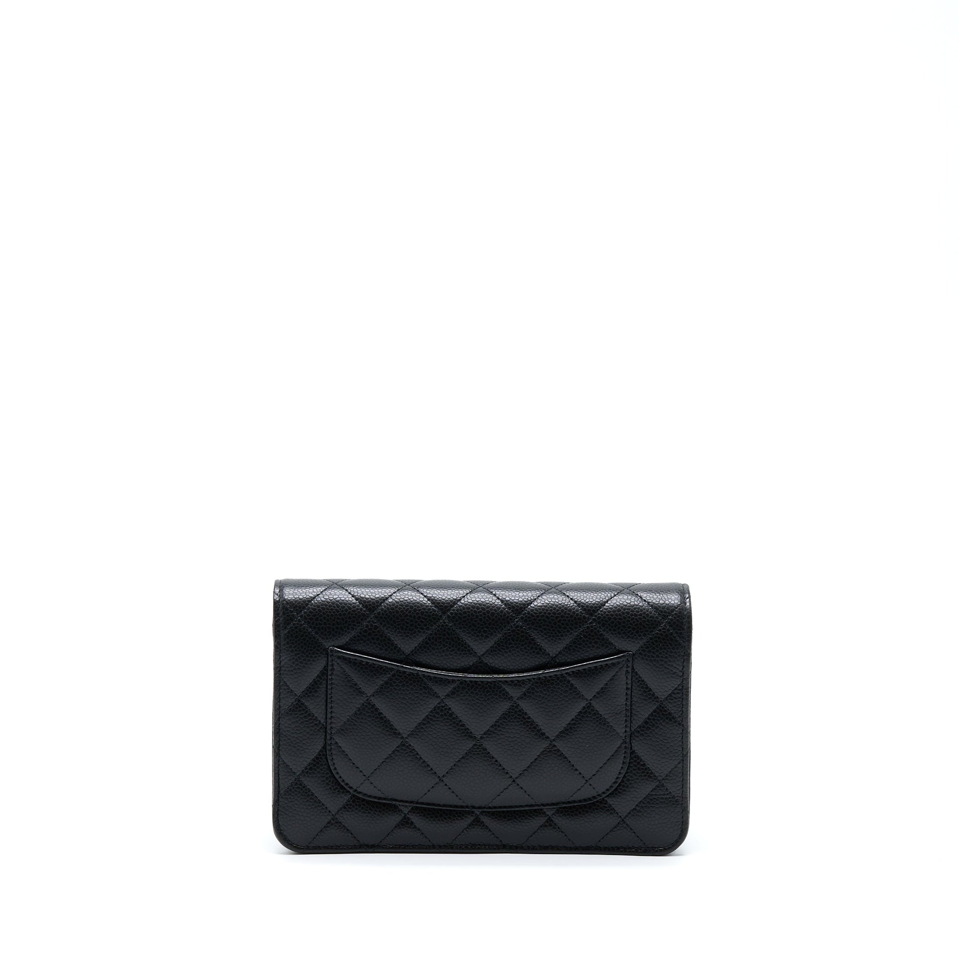 Chanel Classic On Caviar SHW Microchip Black Wallet Case Microchip 2