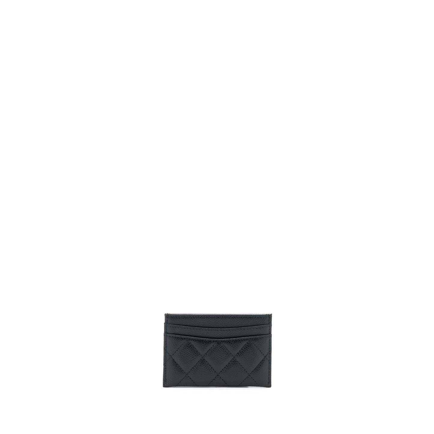 Chanel Classic Card Holder Caviar SHW Black Wallet Case Shw 1