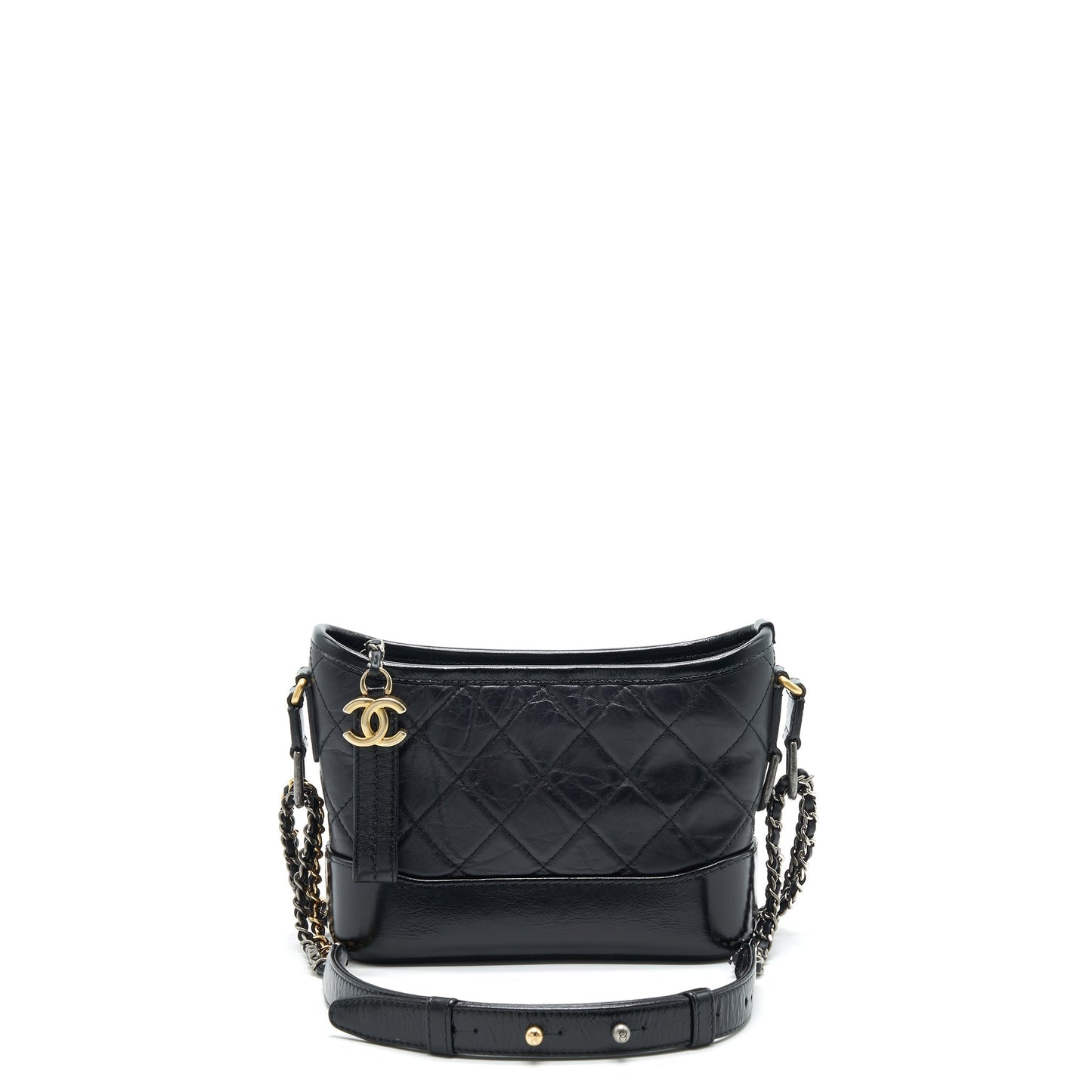 Chanel Gabrielle Hobo Black Small Shoulder Bag Bag Black
