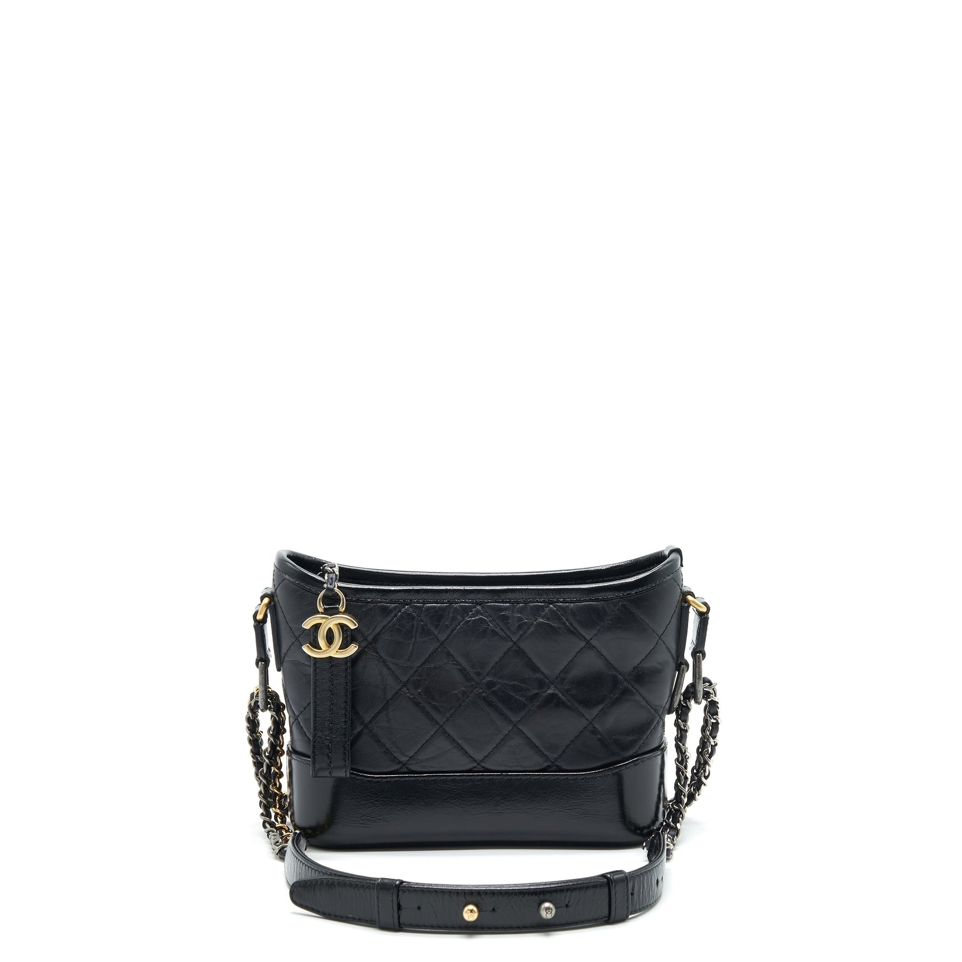 Chanel Gabrielle Hobo Black Small Shoulder Bag Bag Black