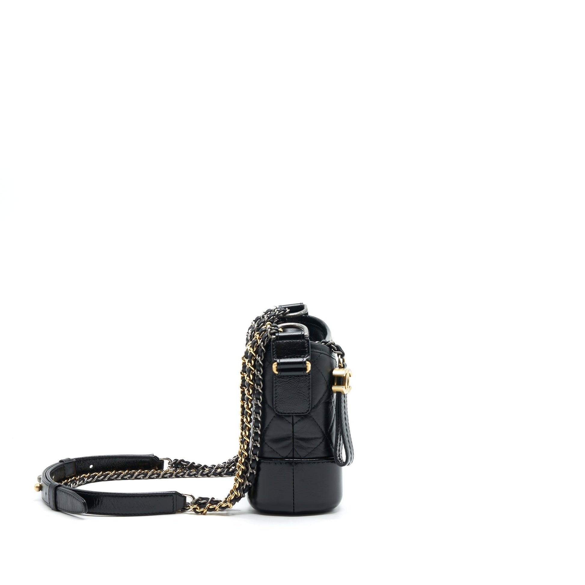 Chanel Gabrielle Hobo Black Small Shoulder Bag Bag Black