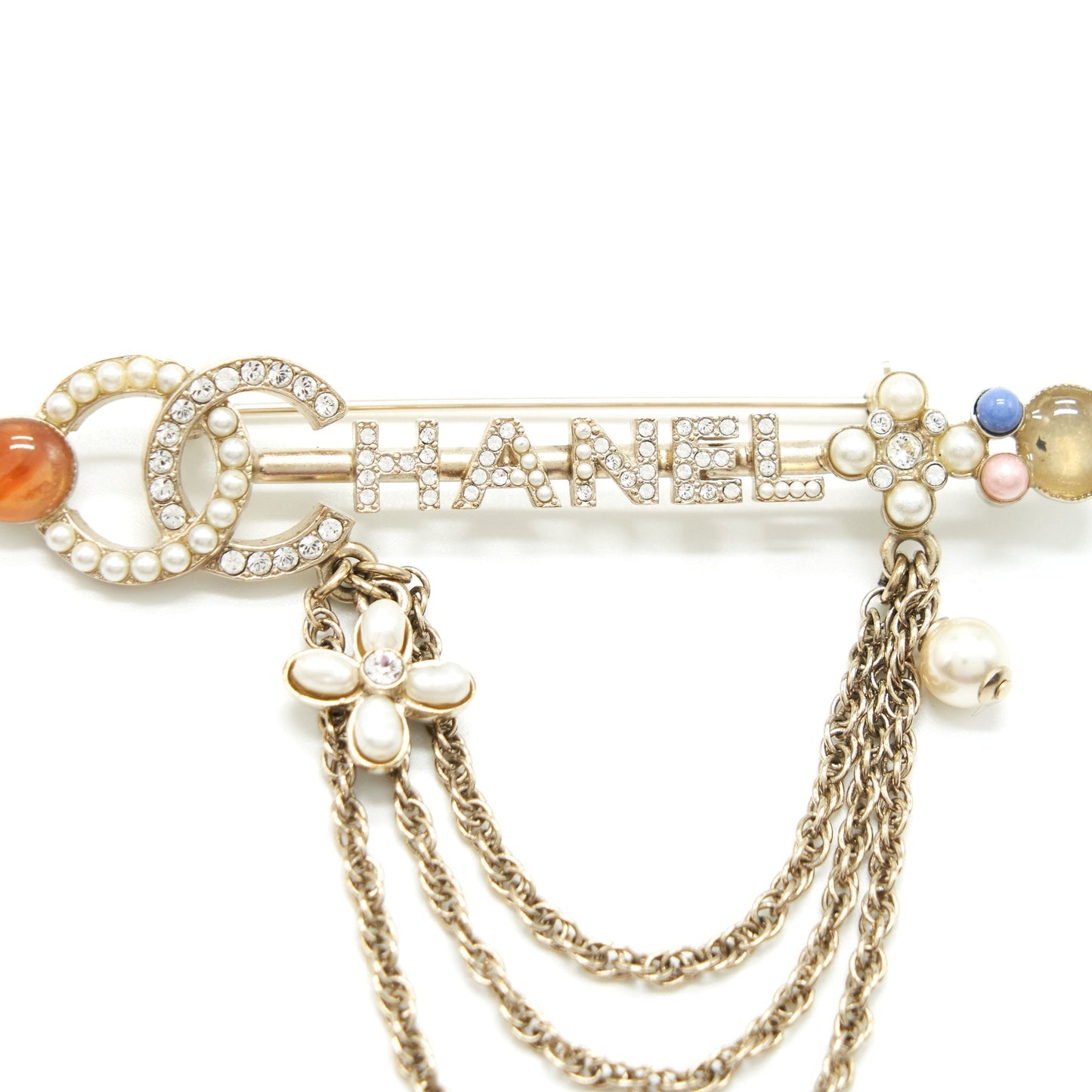 Chanel CC Letter Drop Brooch LGHW Handbag