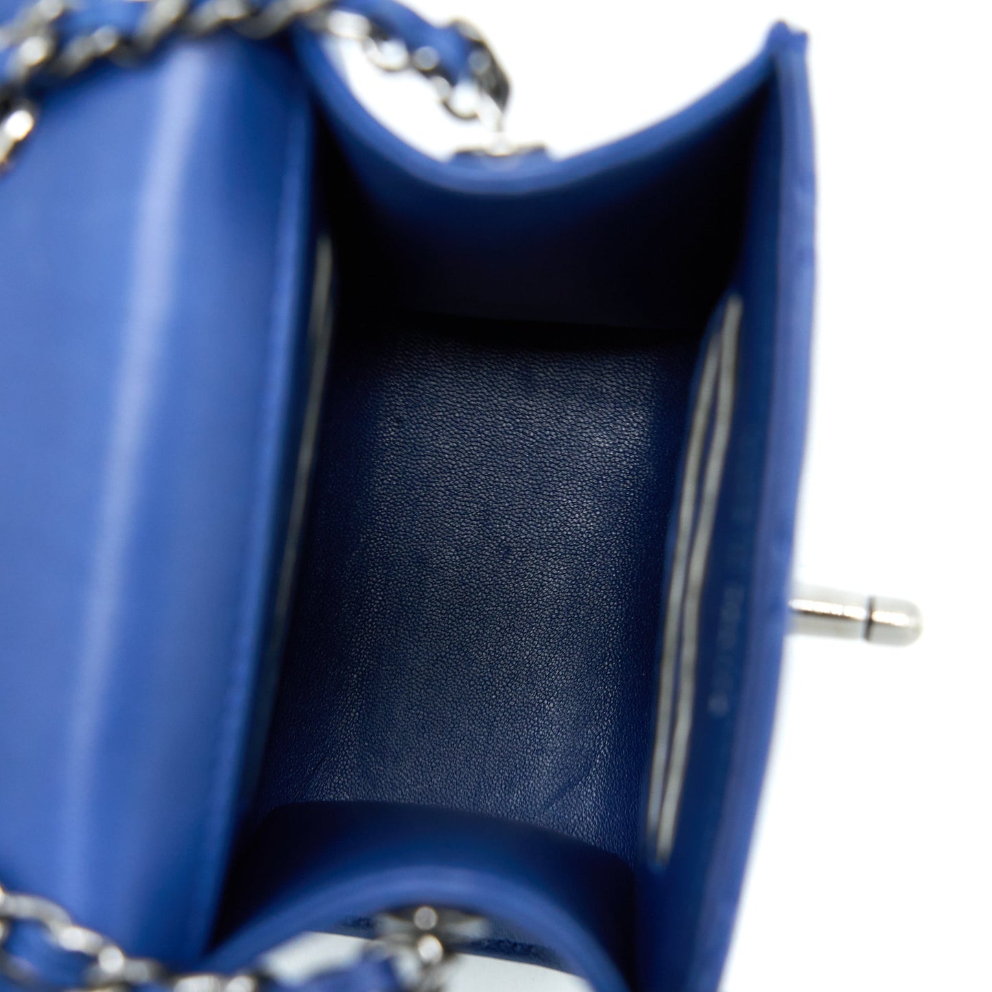 Chanel Flap Phone Lambskin SHW Blue Handbag