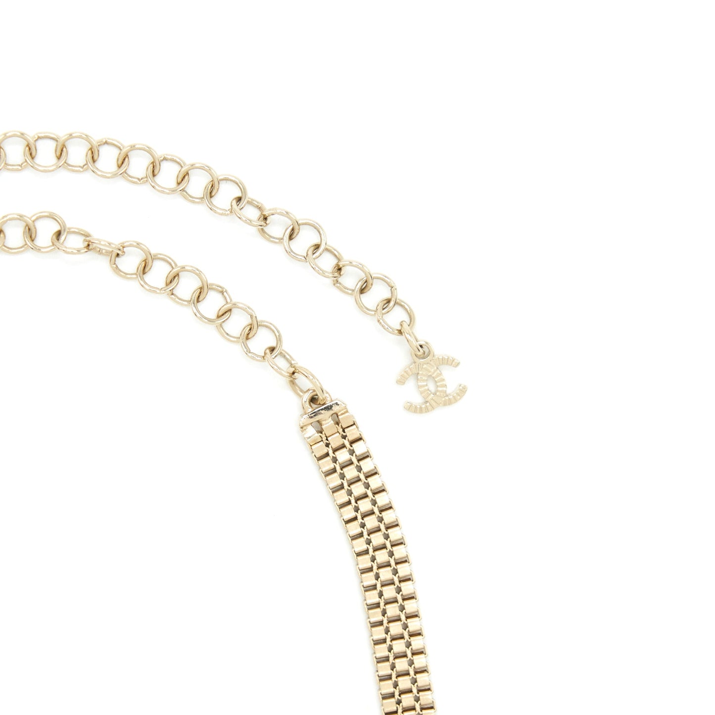 Chanel Round CC Logo Choker Tone Gold Handbag