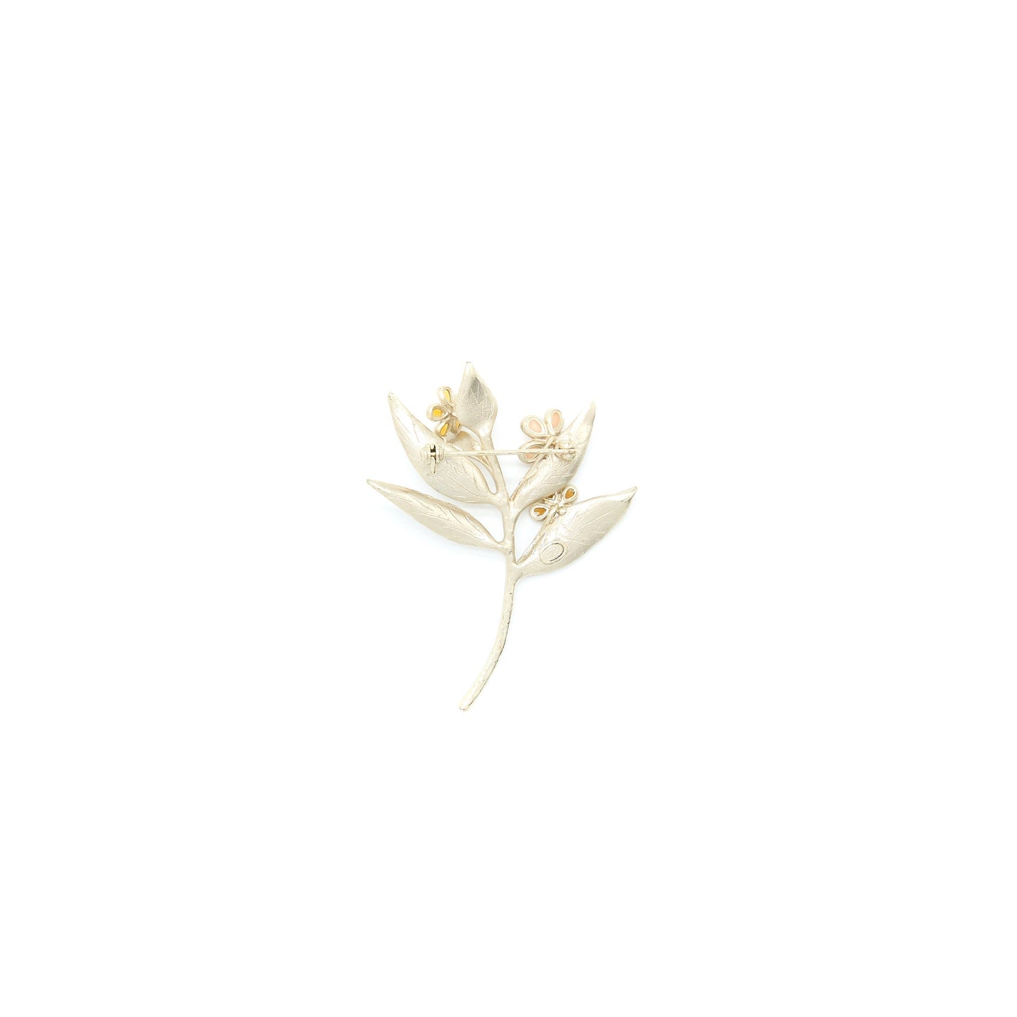 Chanel Leaf Camellia Crystal Brooch Light Tone Gold Handbag