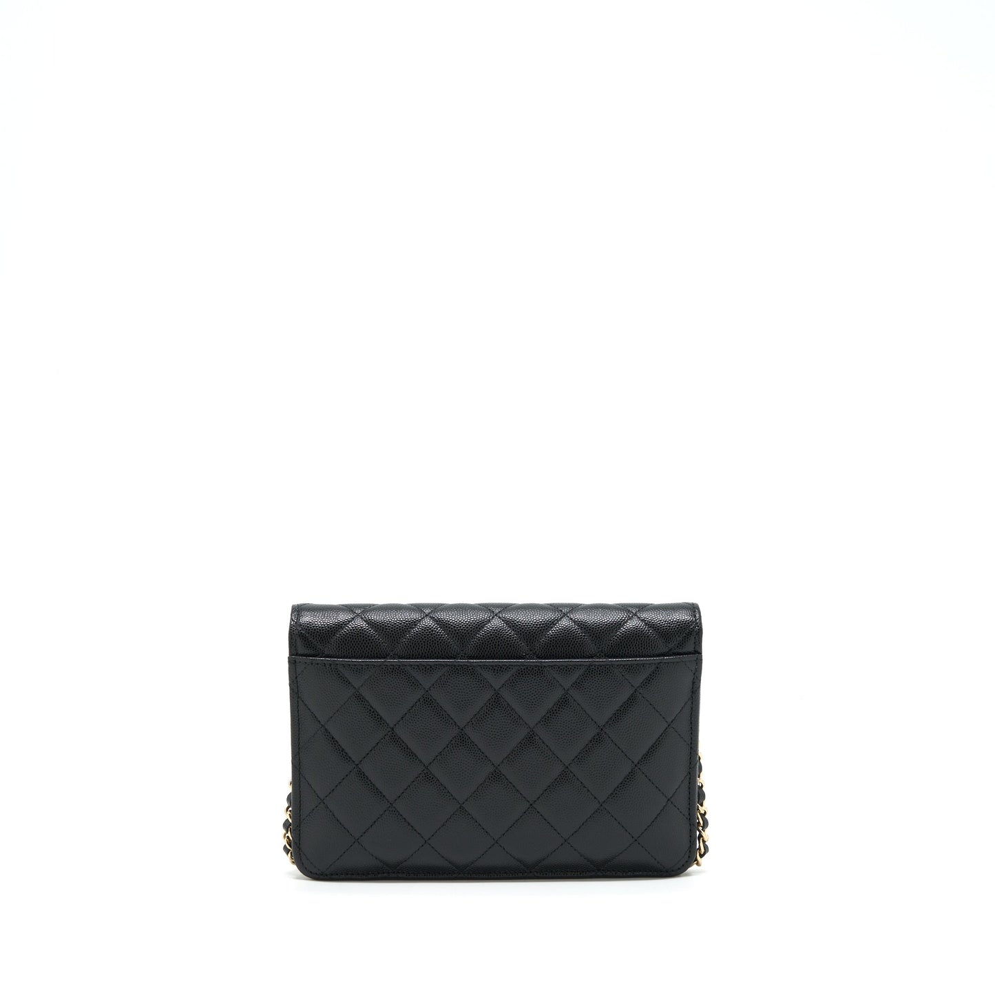 Chanel 2 1 On Caviar GHW Black Wallet Case