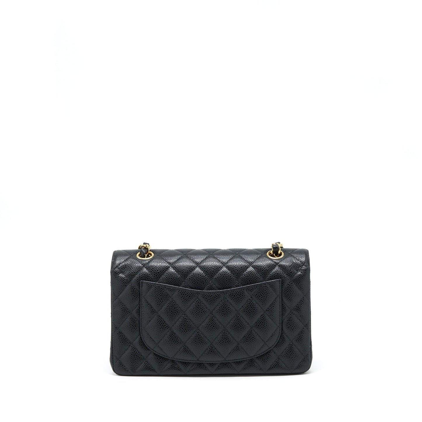 Chanel Classic Double Flap Caviar GHW Microchip Black Small Shoulder Bag