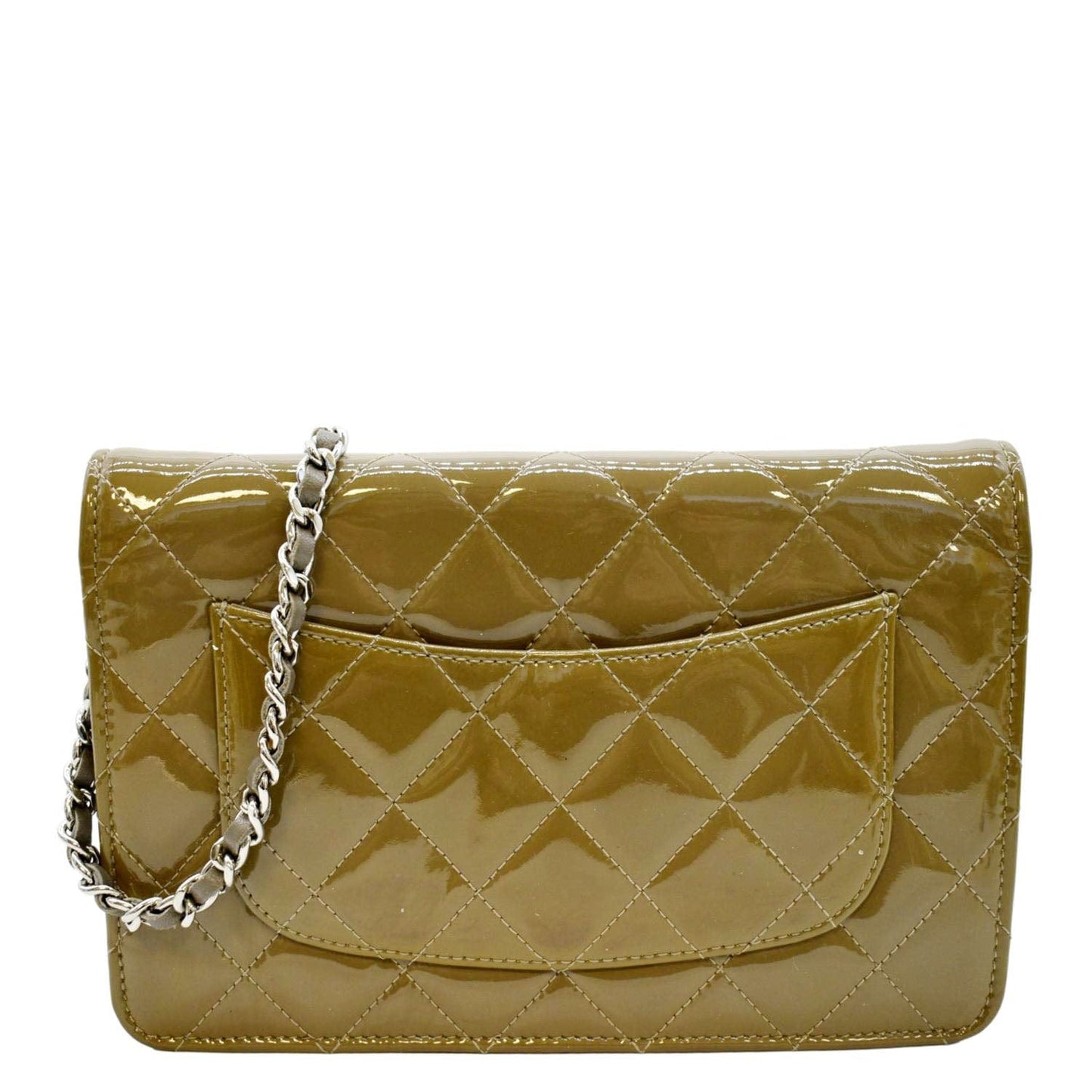 Chanel Patent on Leather Beige Wallet Case