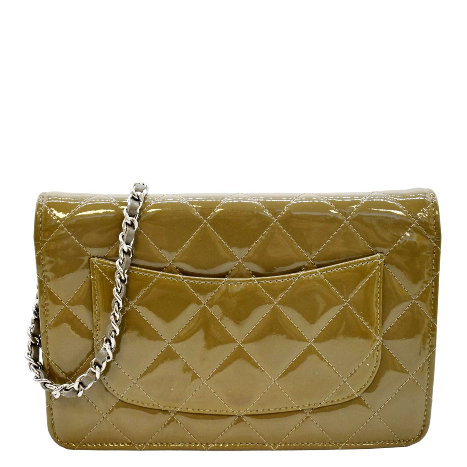 Chanel Patent on Leather Beige Wallet Case