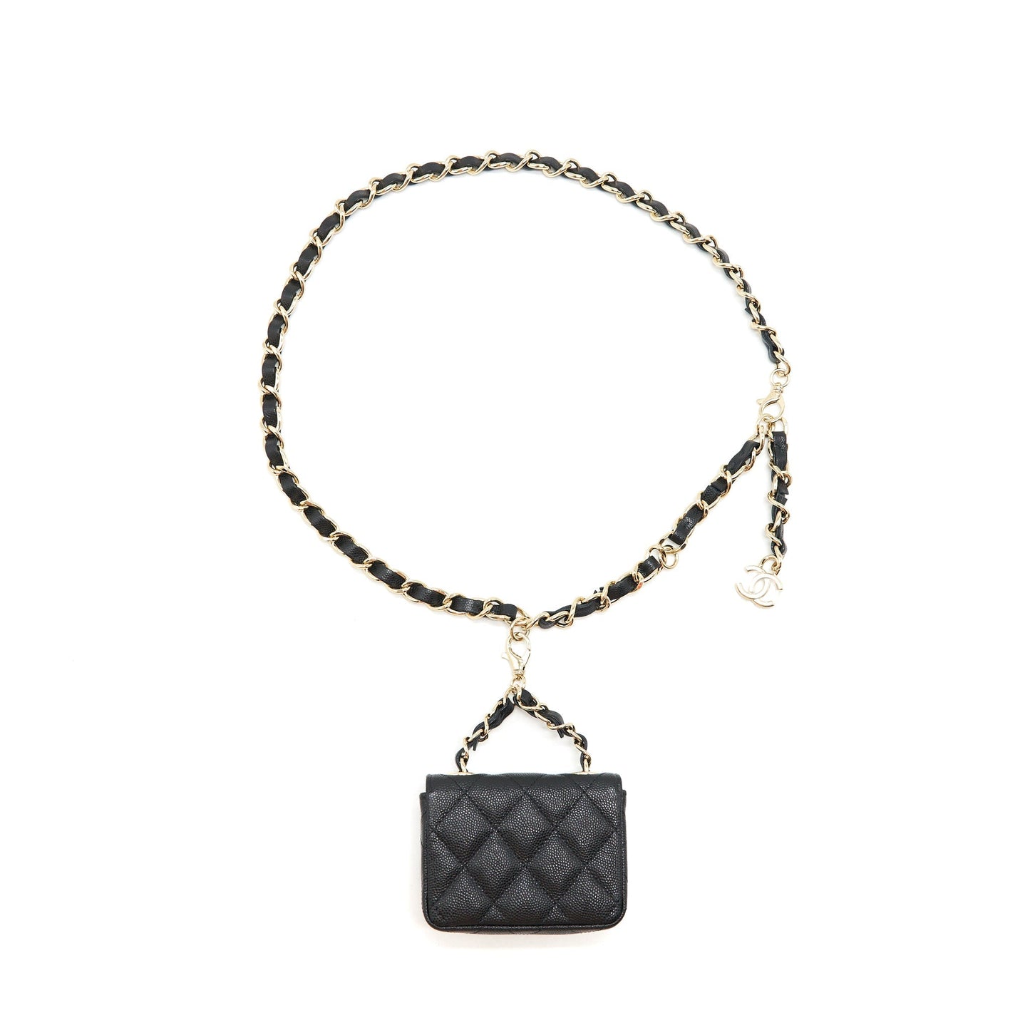Chanel 21B Belt Caviar LGHW Black