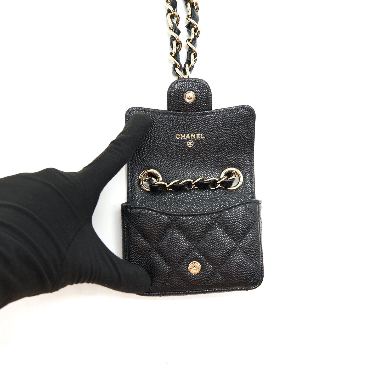 Chanel 21B Belt Caviar LGHW Black