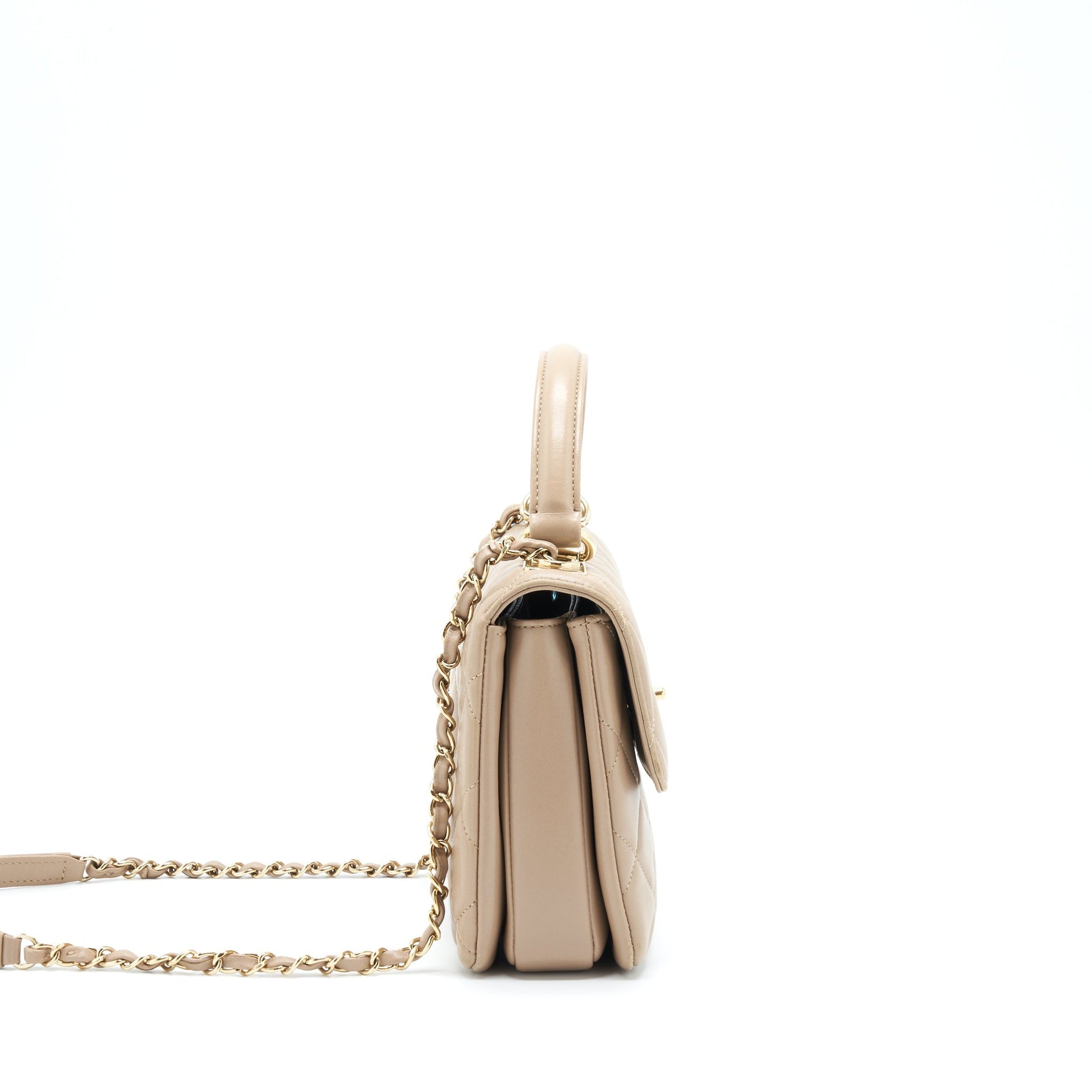 Chanel Trendy CC Flap Lambskin LGHW Beige Shoulder Bag