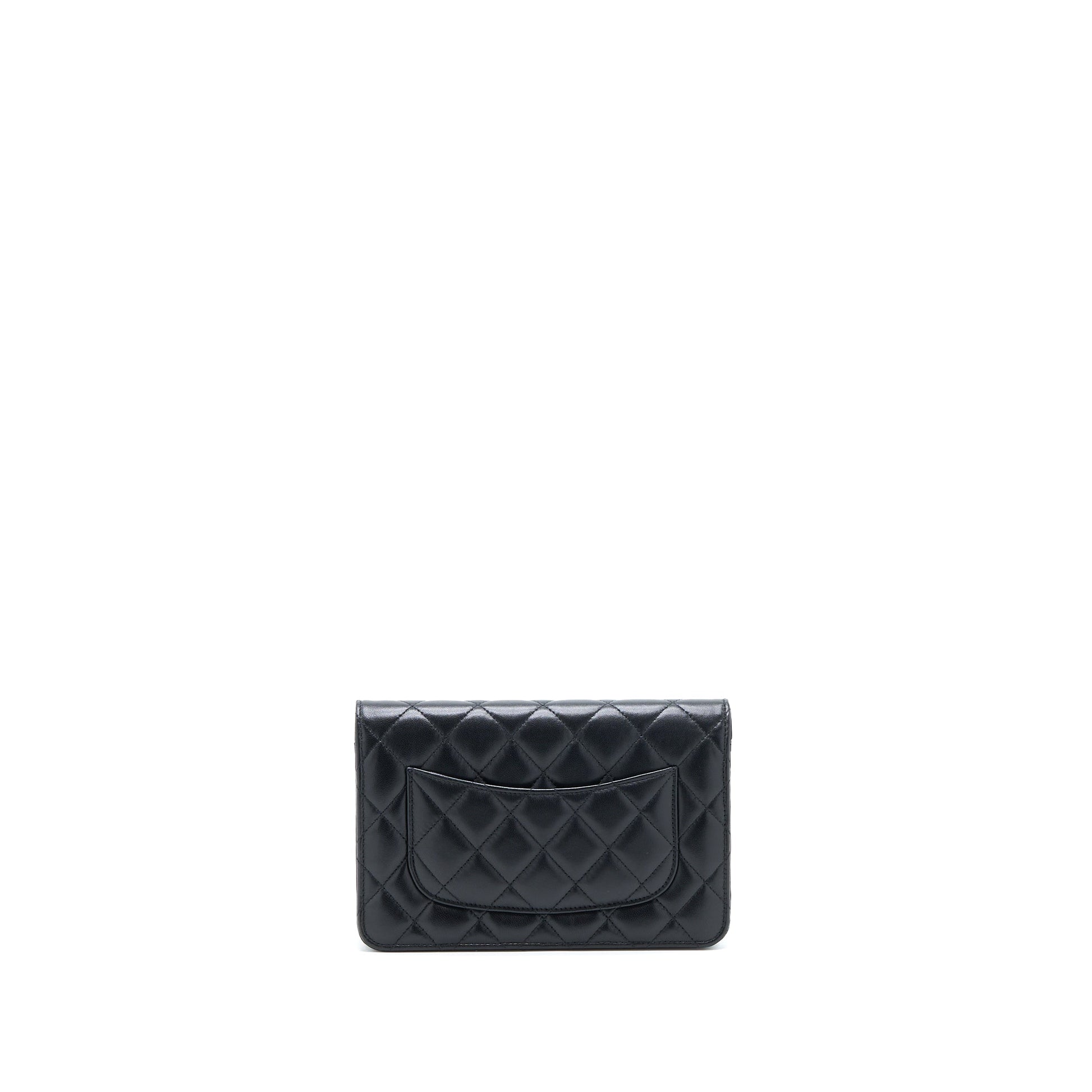 Chanel Ribbon On Lambskin LGHW Microchip Black Wallet Case Microchip 1