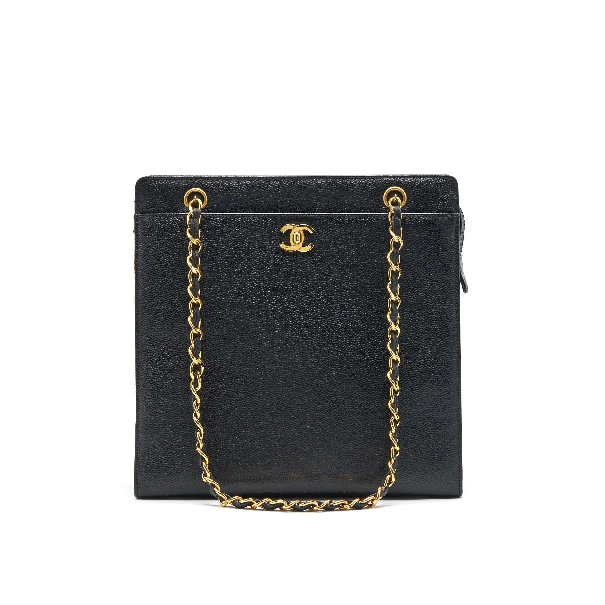 Chanel   24k Gold Caviar shopping Bag with Chain