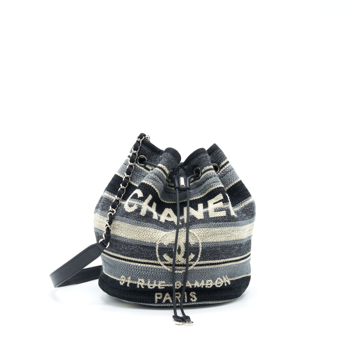 Chanel Rue Camborne Bucket Fabric SHW Multicolour Bucket Bag