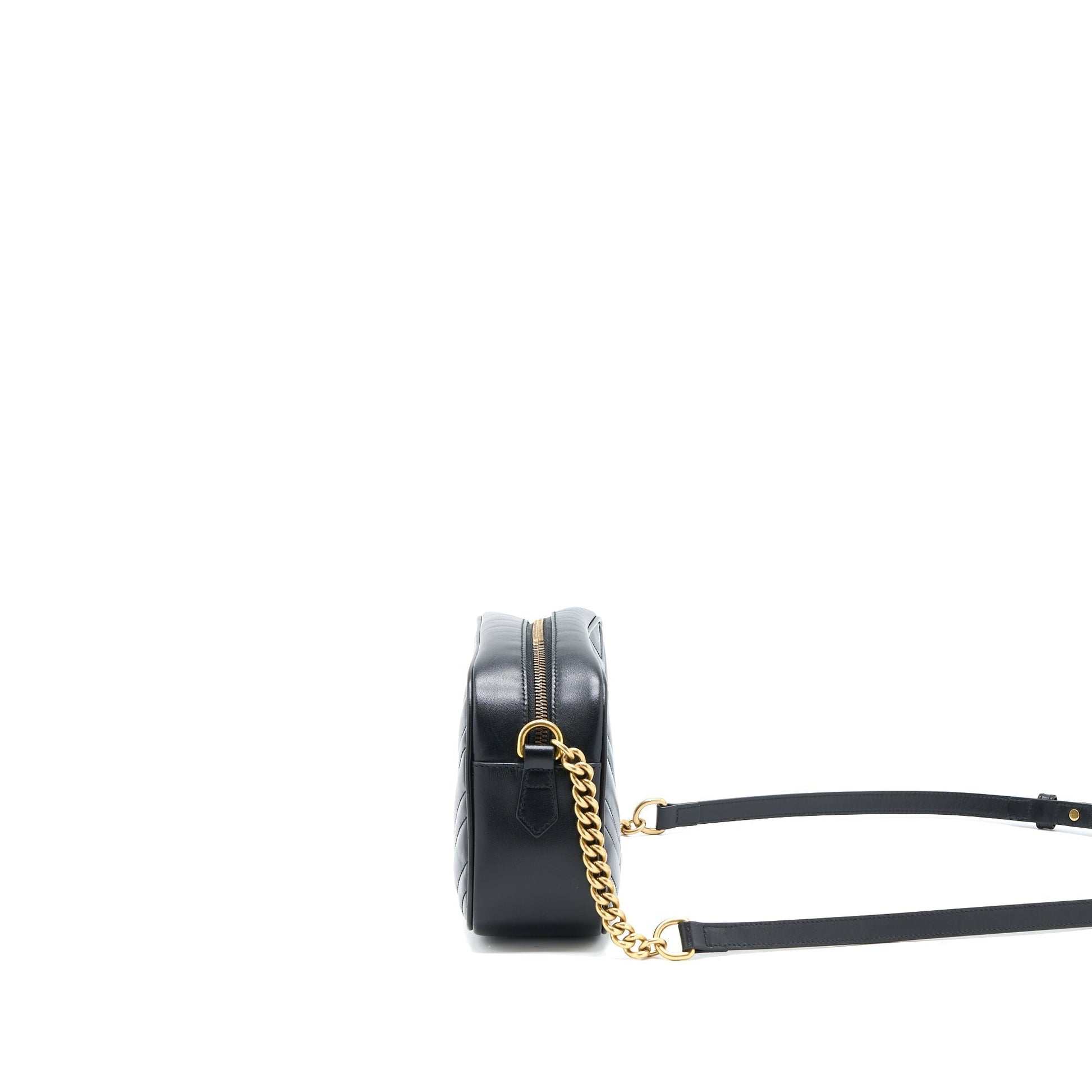 Gucci Marmont Camera Shoulder Bag Calfskin Brushed Black