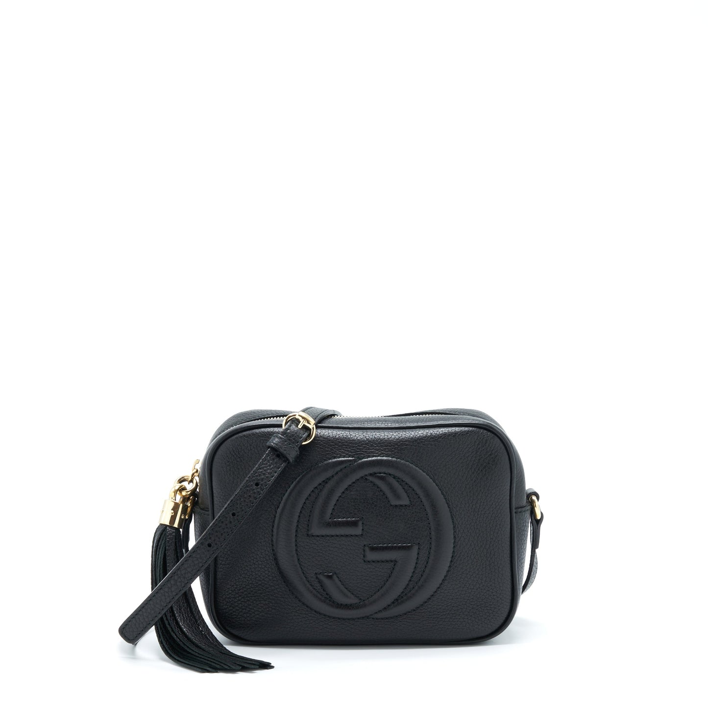 Gucci Disco Camera Bag Calfskin Black Travel Bag