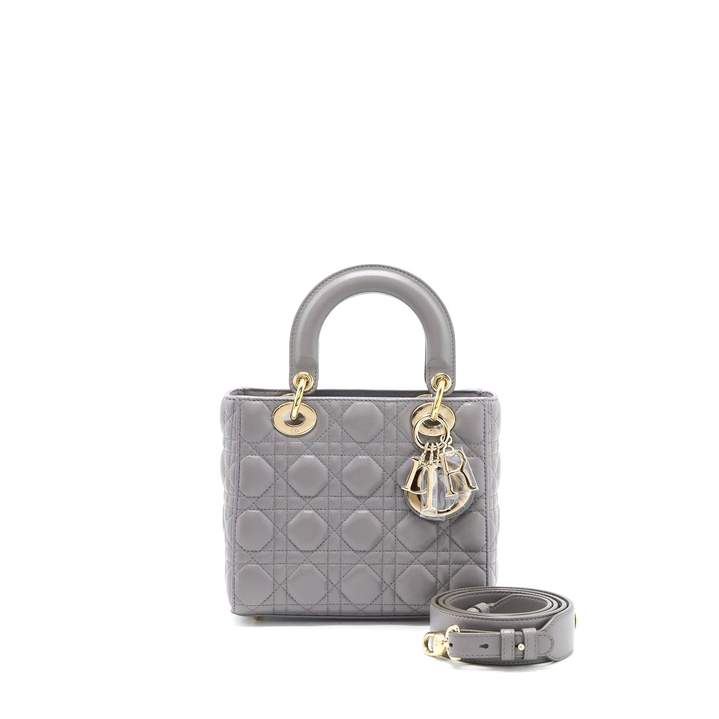 Dior Lady My Abc Lambskin Grey Handbag Small Travel Bag