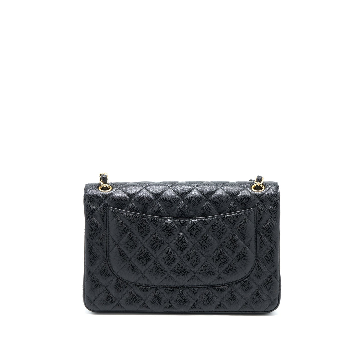 Chanel Classic Jumbo Double Flap Caviar GHW Black Shoulder Bag Black Ghw