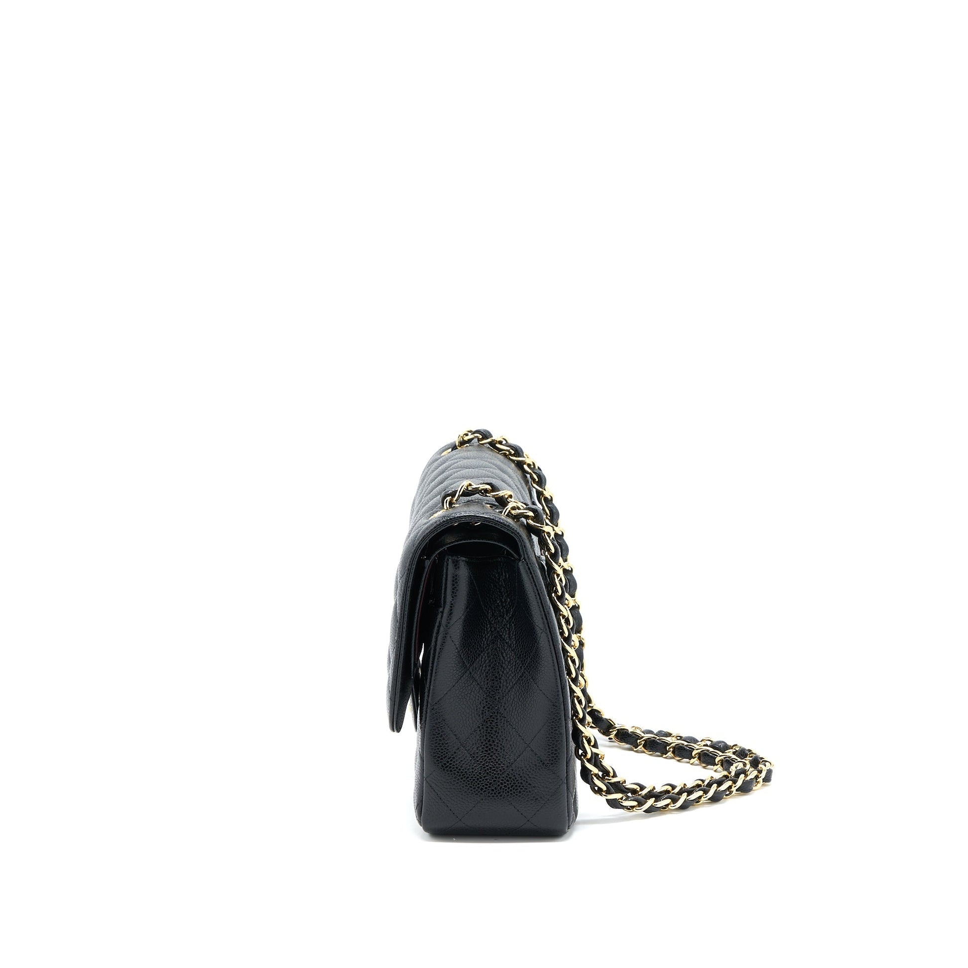 Chanel Classic Jumbo Double Flap Caviar GHW Black Shoulder Bag Black Ghw