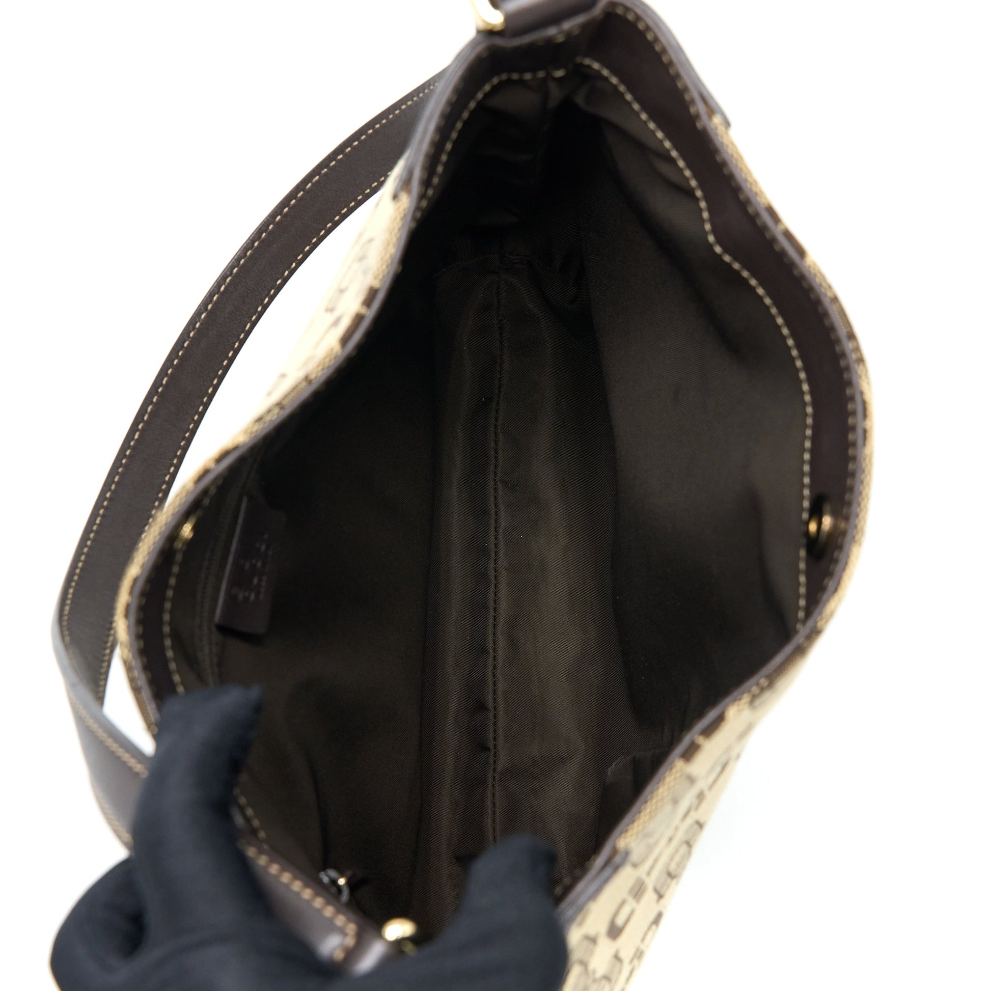 Gucci Hobo Bag Multicolour Leather Canvas Travel Bag