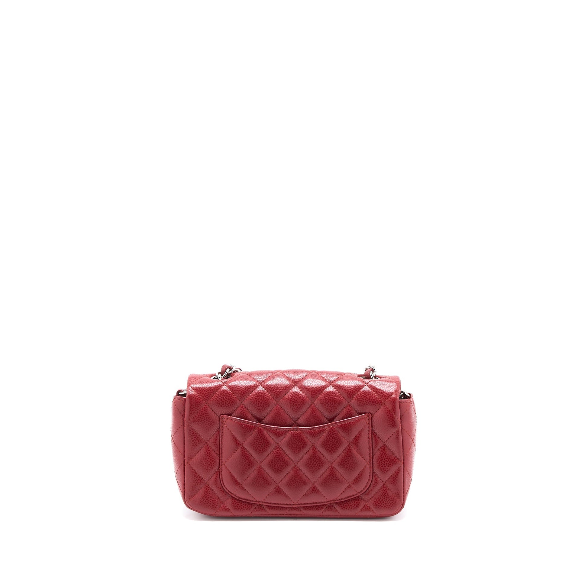 Chanel Rectangular Flap Caviar SHW Red Shoulder Bag