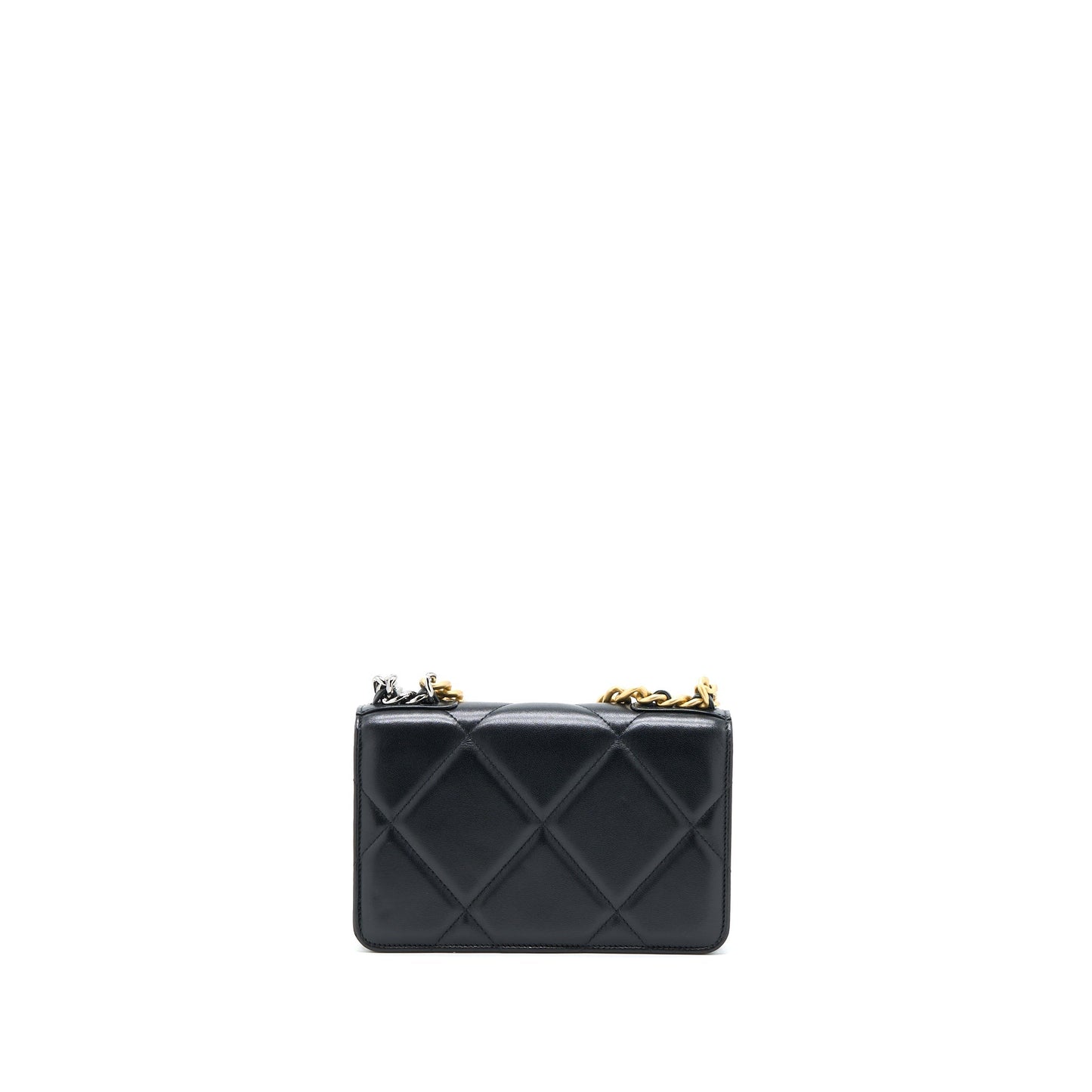 Chanel 19 On Lambskin Hardware Microchip Multicolour Black Wallet Case Hardware Microchip