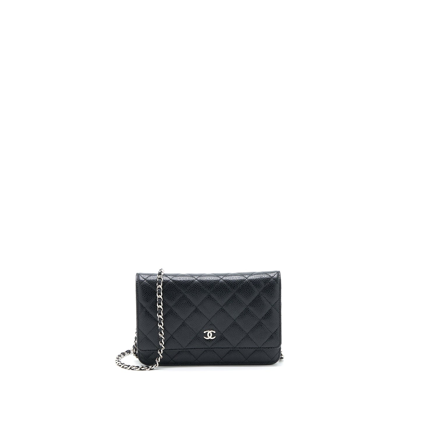 Chanel Classic on Caviar SHW Black Wallet Case Shw 6