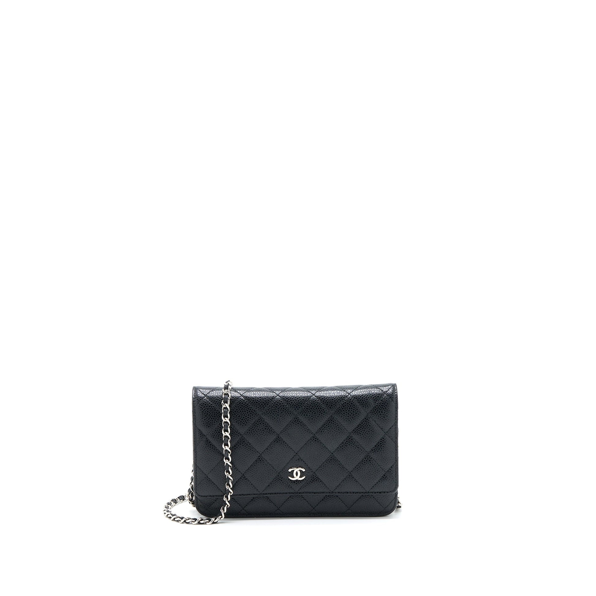 Chanel Classic on Caviar SHW Black Wallet Case Shw 6