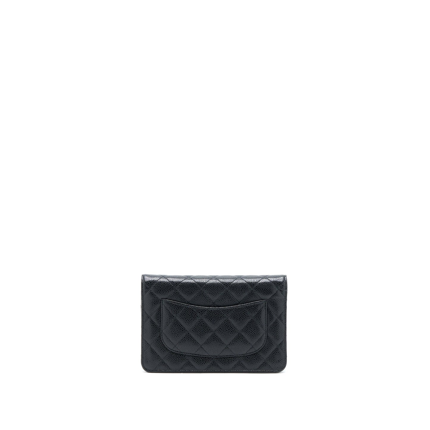 Chanel Classic on Caviar SHW Black Wallet Case Shw 6