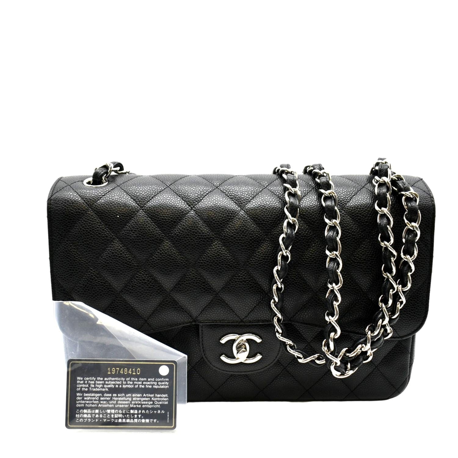 Chanel Classic Jumbo Double Flap Quilted Leather Black Travel Bag Flap Jumbo
