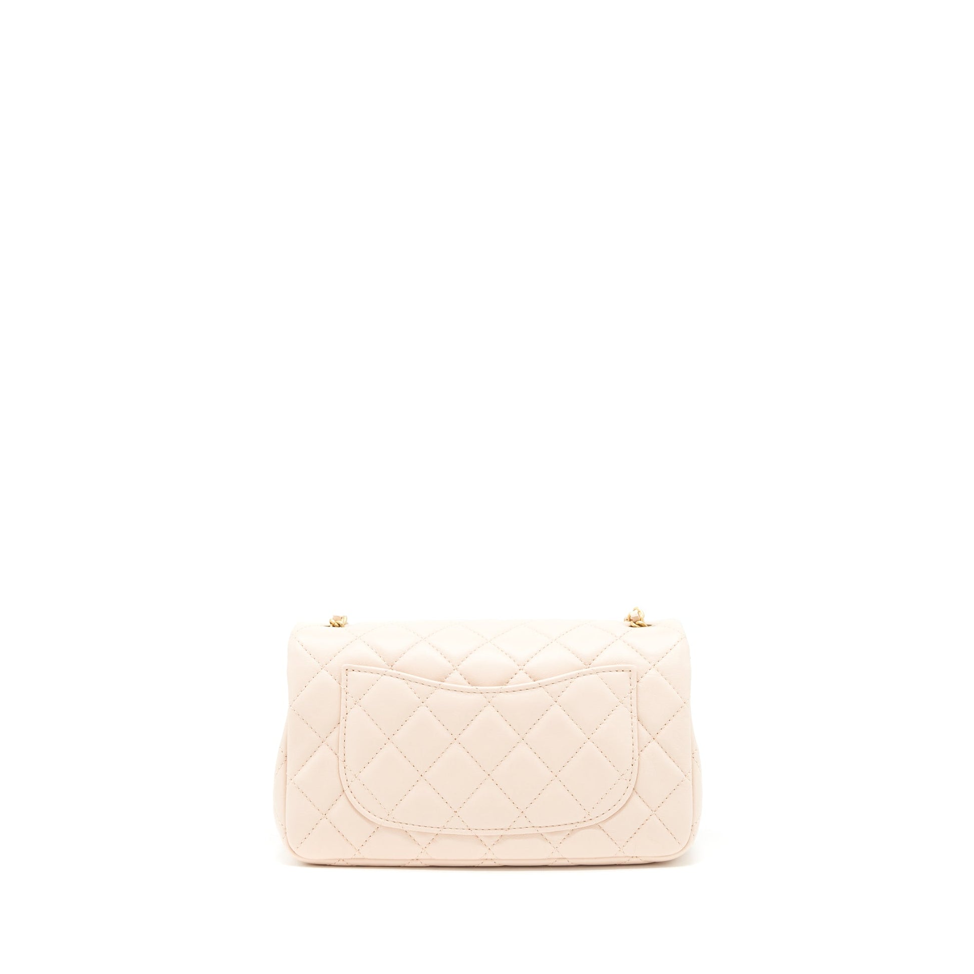 Chanel 22C Pearl Crush Rectangular Flap Lambskin Shoulder Bag