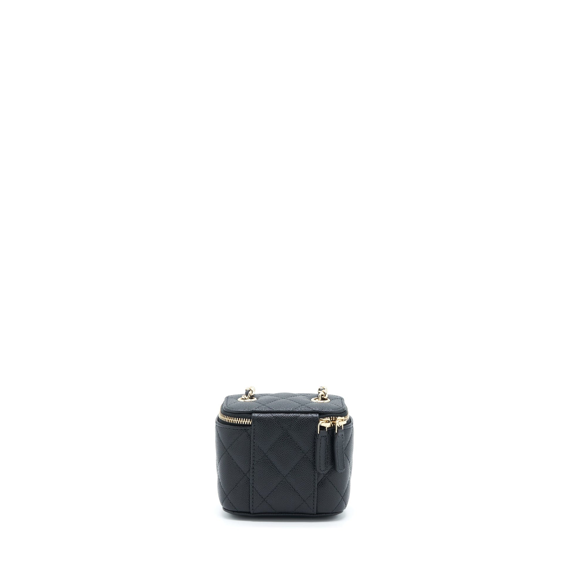 Chanel Vanity Caviar LGHW Black Mini Bag 3