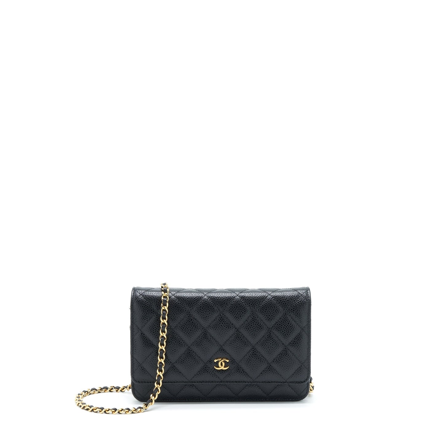 Chanel Classic On Caviar GHW Black Wallet Case Ghw 4