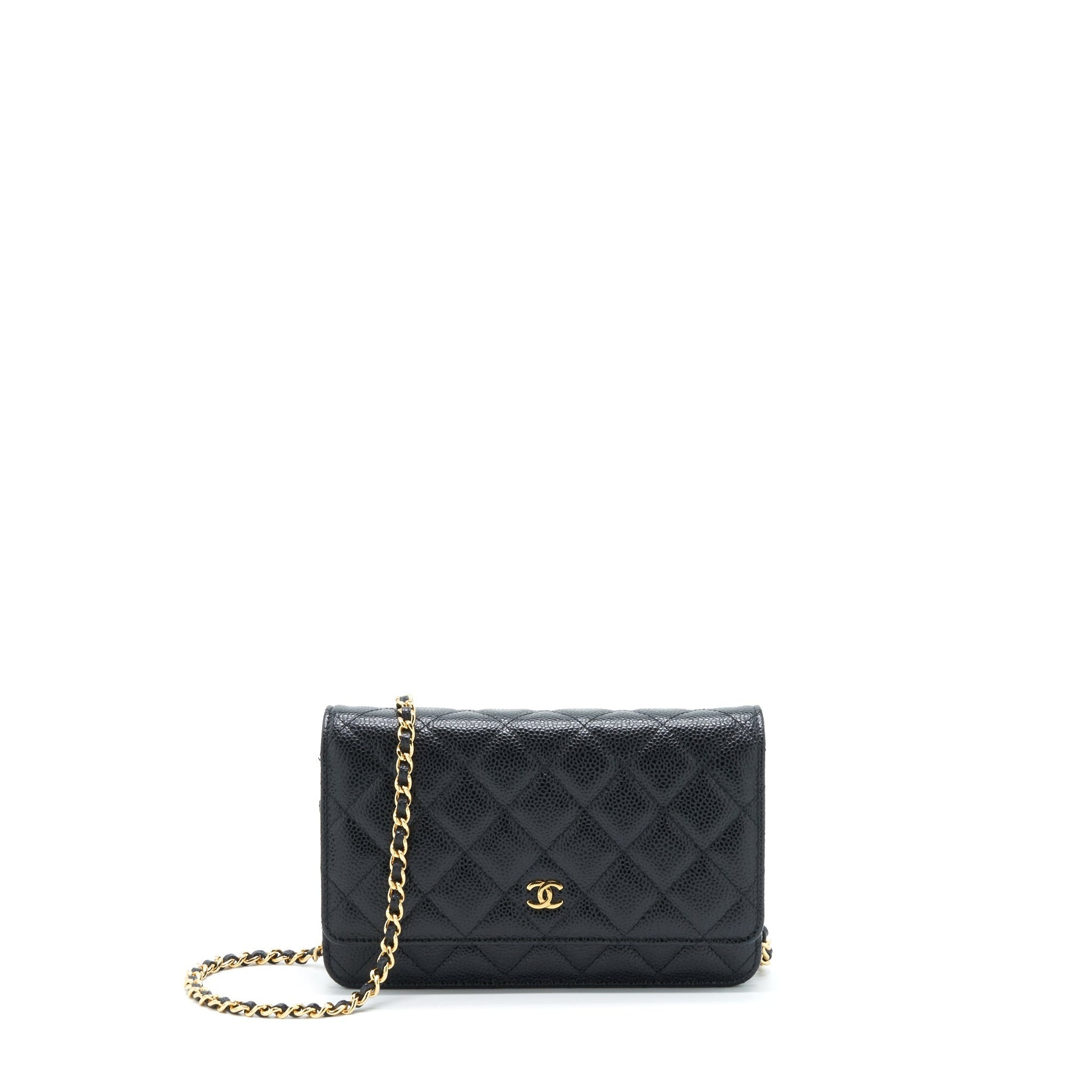 Chanel Classic On Caviar GHW Black Wallet Case Ghw 4