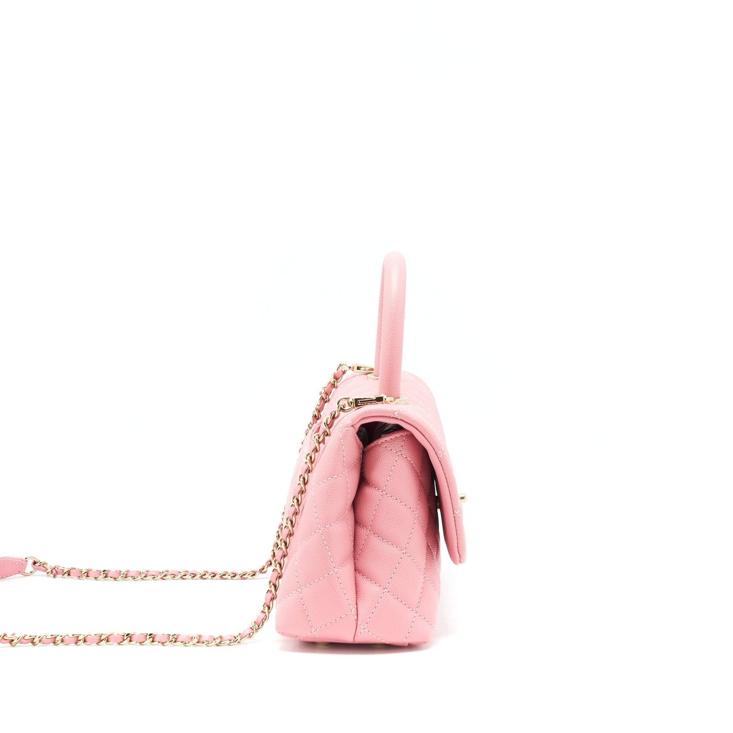 Chanel Coco Handle 24cm Caviar LGHW Pink Small Handbag