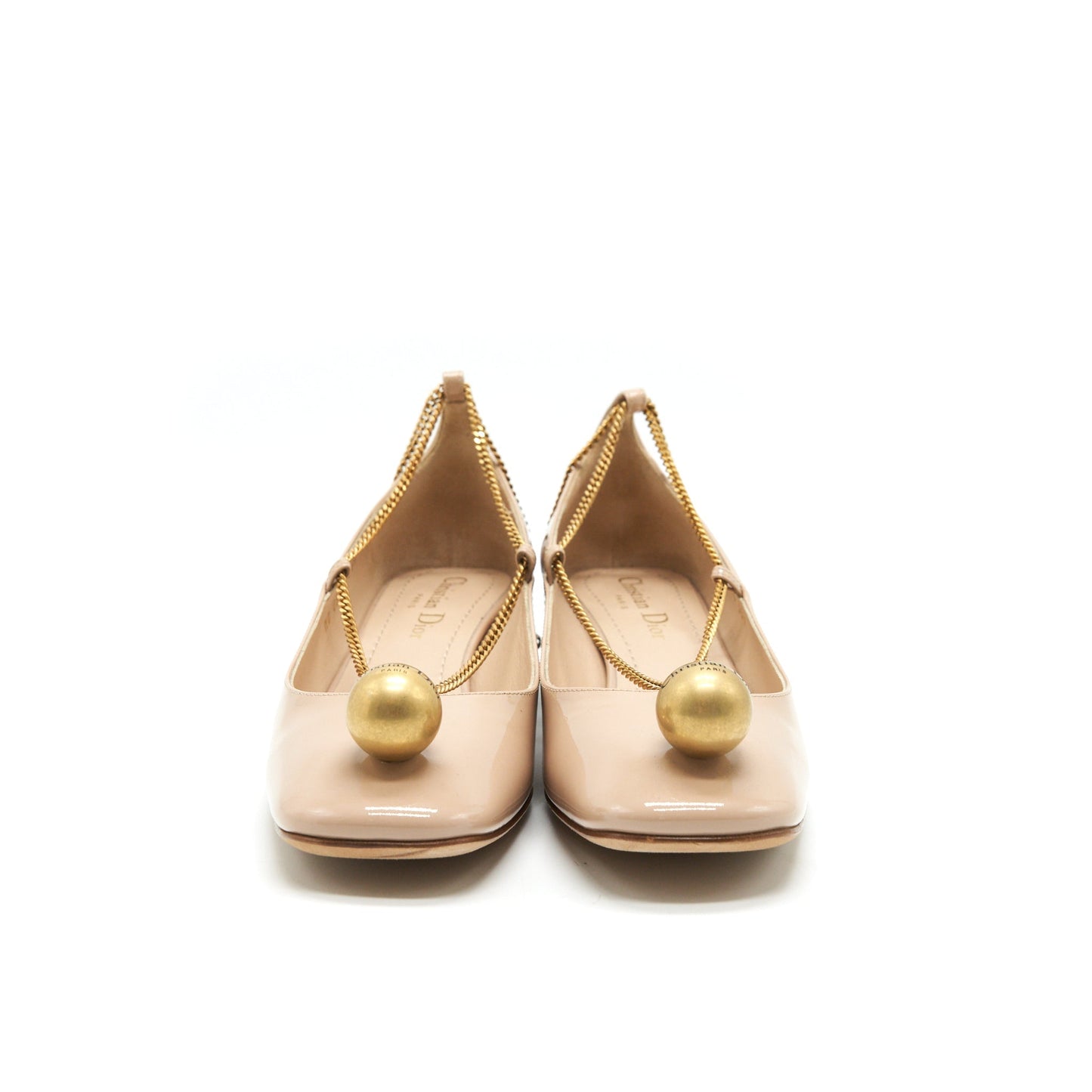 Dior Size . Patent Pumps Handbag Leather Beige Shoes