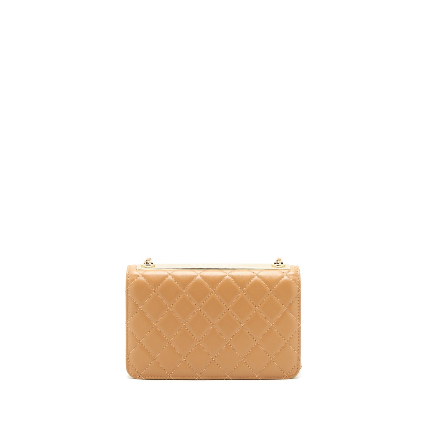 Chanel Trendy CC On Lambskin Dark LGHW Beige Wallet Case