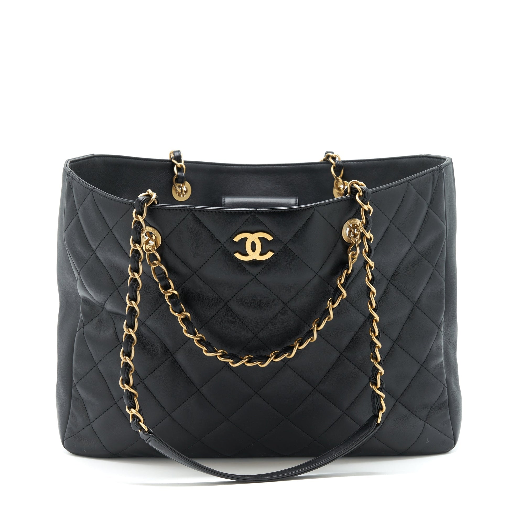 Chanel Supple GHW Microchip Black Tote Bag
