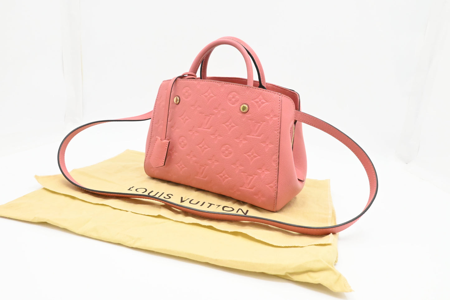 Louis Vuitton Montaigne BB Empreinte Leather Pink Handbag