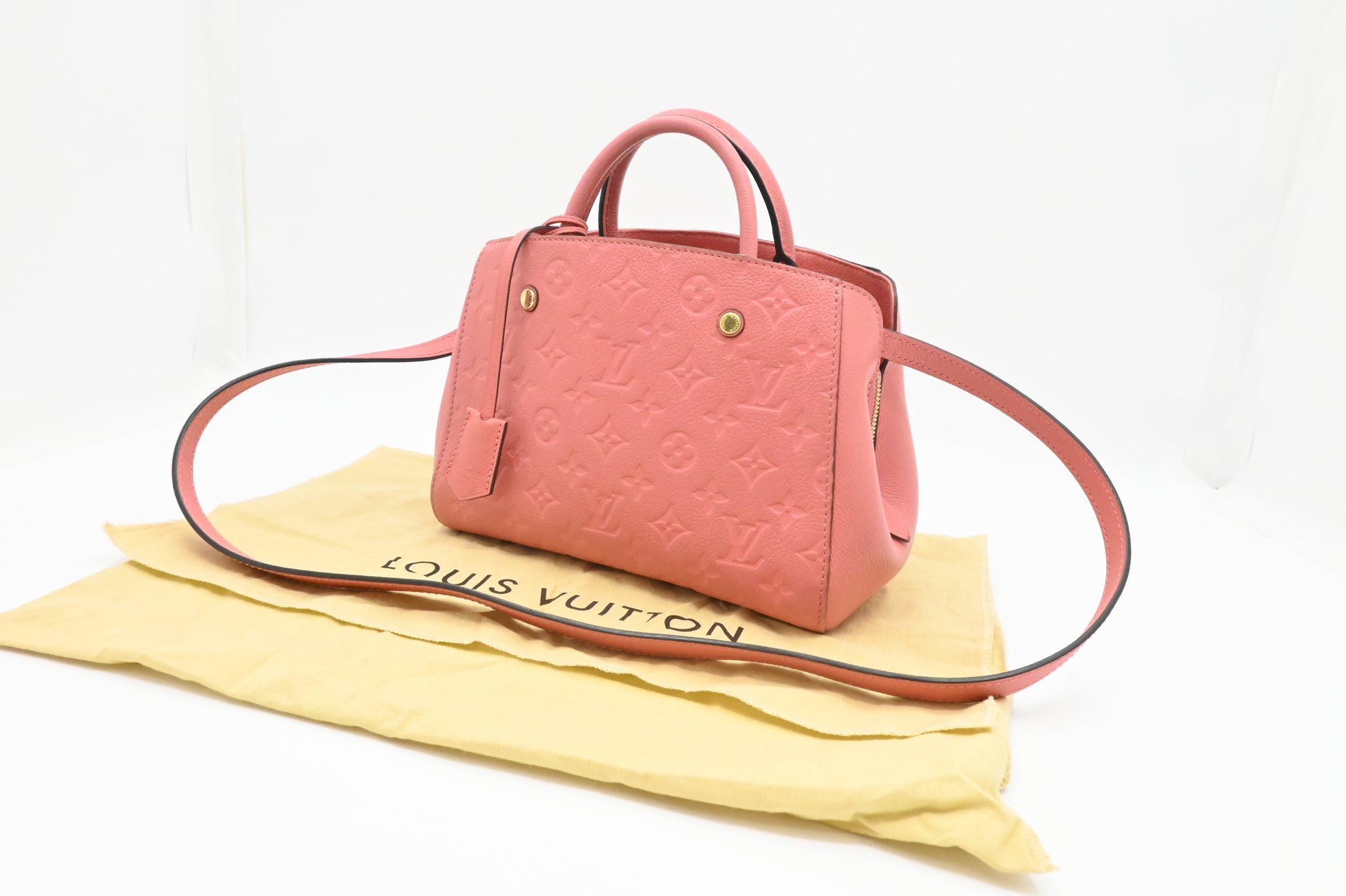Louis Vuitton Montaigne BB Empreinte Leather Pink Handbag