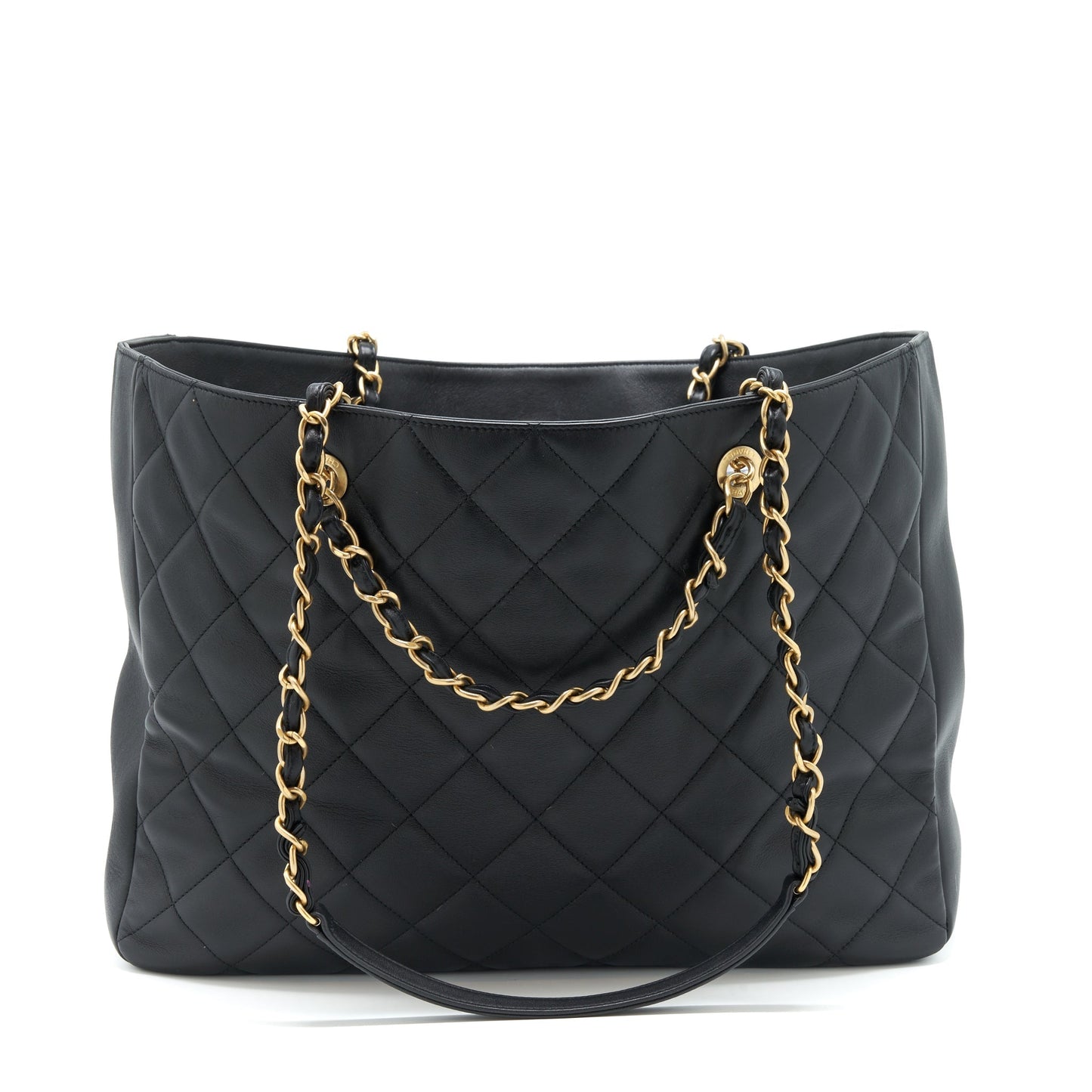 Chanel Supple GHW Microchip Black Tote Bag