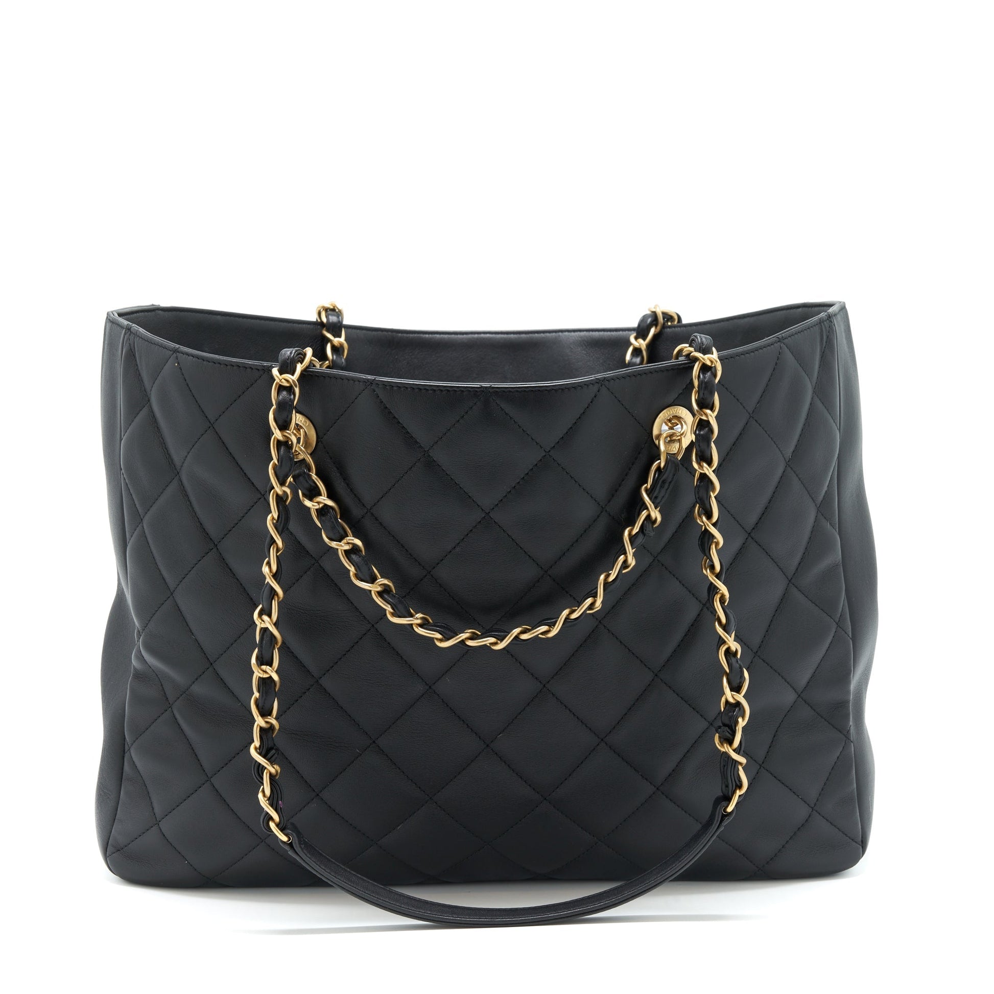 Chanel Supple GHW Microchip Black Tote Bag