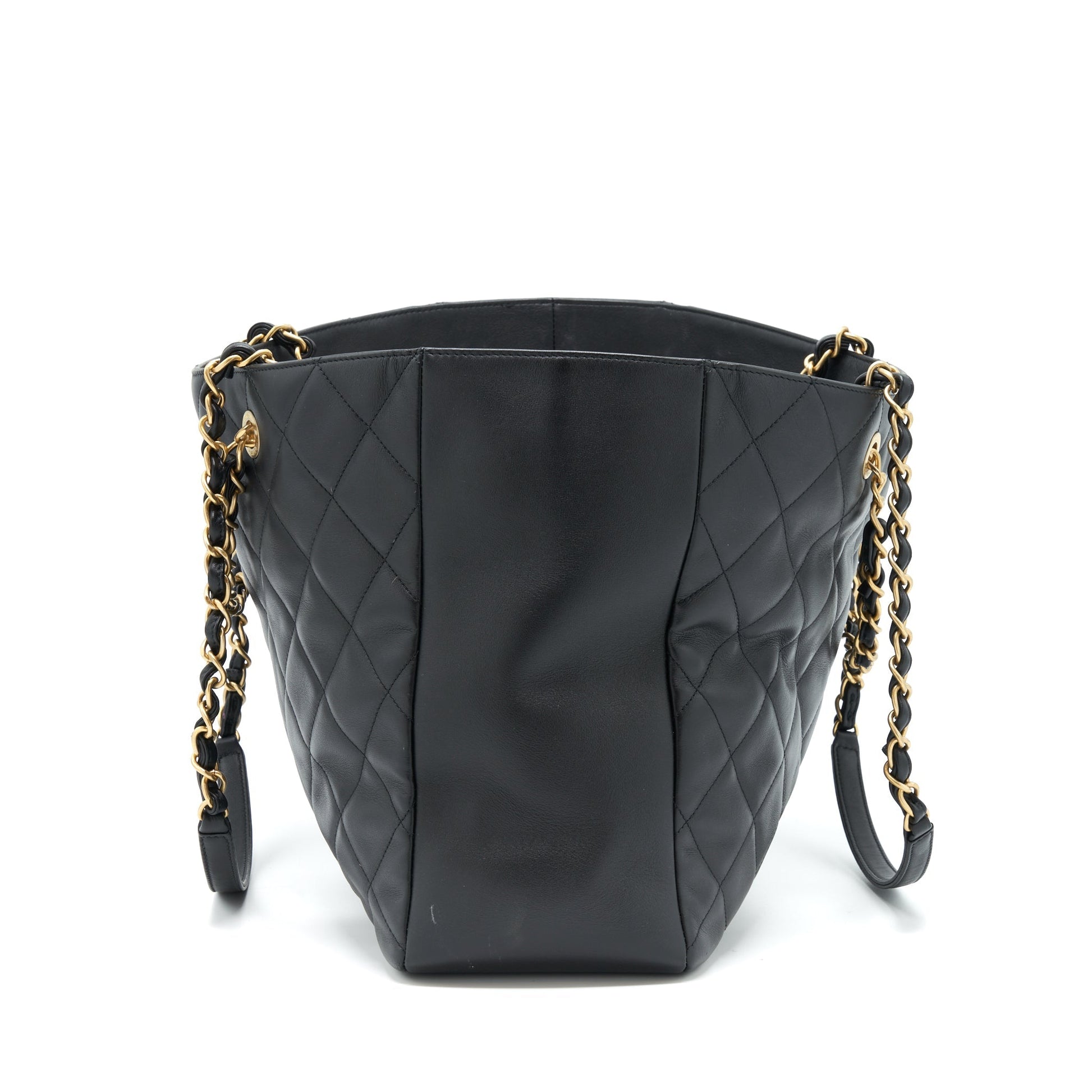 Chanel Supple GHW Microchip Black Tote Bag