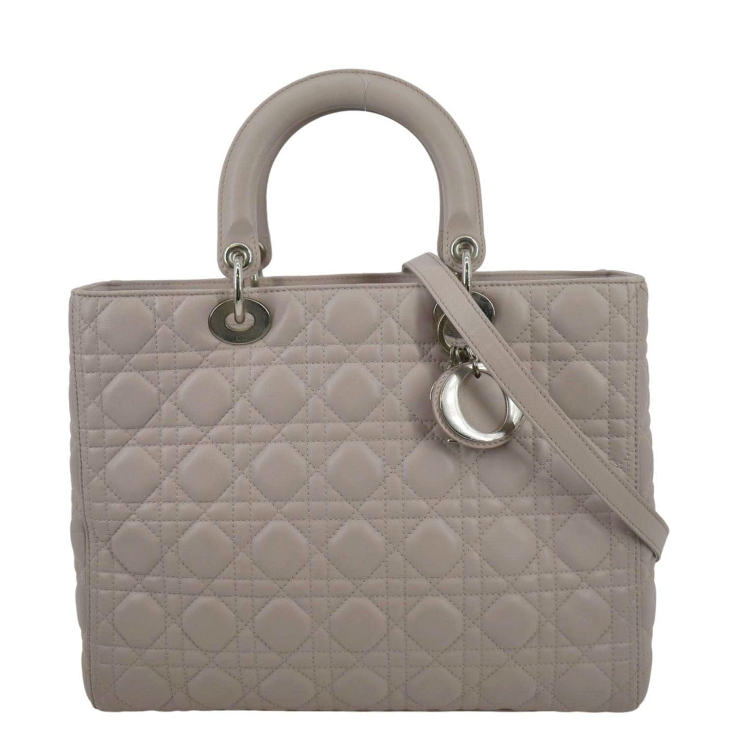 Dior Lady Shoulder Bag Leather Quilted Pink